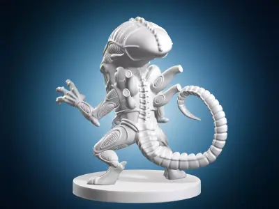 Alien Xenomorph Chibi 3D print model purchase
