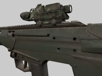 M16 gun Low-poly 3D model