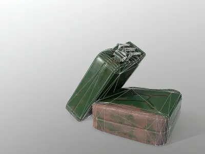 Gasoline Jerry Can Low-poly 3D model