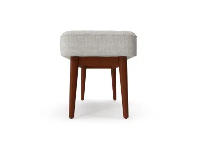 Mid Century Bench Platinum Free 3D model