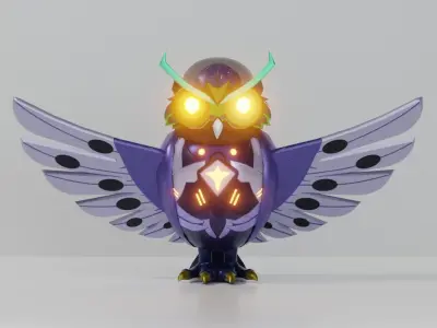 3D Owl Character 3D model