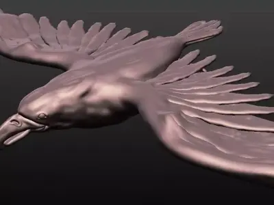 eagle sculpted 3D model