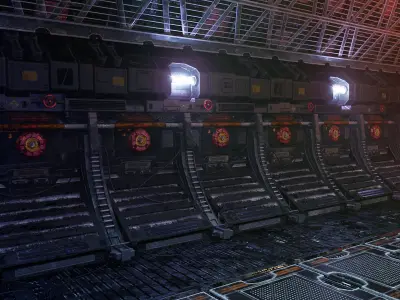 scifi interior 3D model