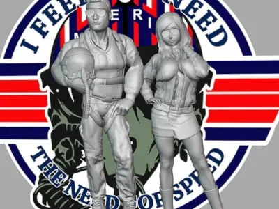 TOPGUN TOON DIORAMA 3D print model