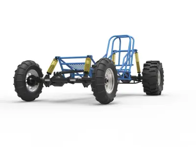 Mud dragster chassis 3D model
