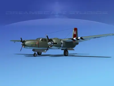 Douglas A-26B Invader V04 3D model