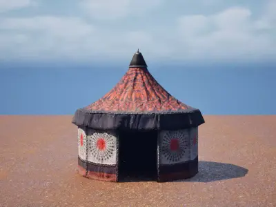 Medieval Tents Asset Pack - Game Ready Low-poly 3D model