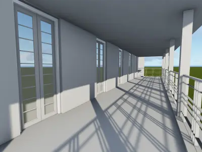 Havana Architecture and Engineer Union Center UNAICC Building Low-poly 3D model