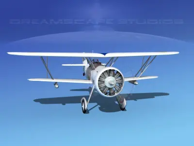 Curtiss F-11-C2 Goshawk V09 3D model