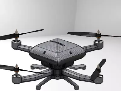 Cyber Scarab 420mm Foldable Drone Frame STL 3D Print SolidWorks  3D print model