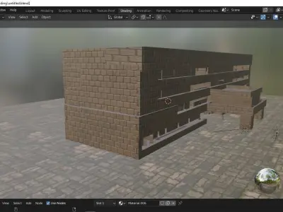 building 3d model brick Free 3D model