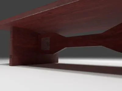 Low quality wood table Free 3D model