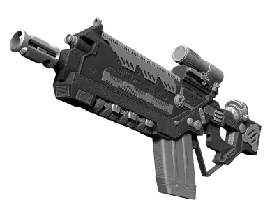 Sci-Fi Weapon 3D model