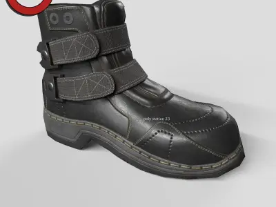 sci fi shoes v2 game ready Low-poly 3D model