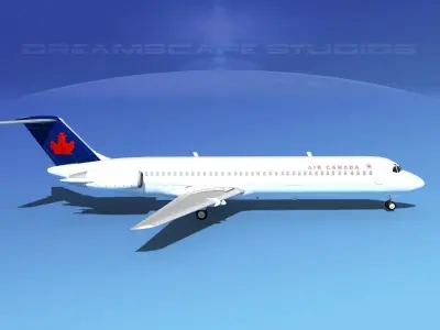 Douglas DC-9-40 Air Canada 3D model