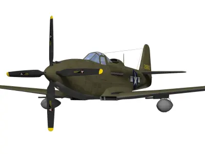 Bell P-63C Kingcobra 3D model
