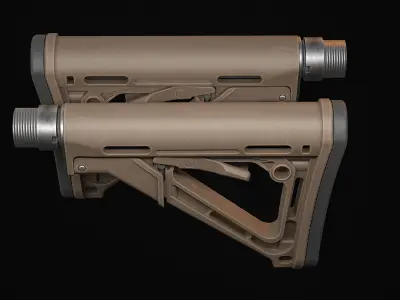 ButtStock Low-poly 3D model