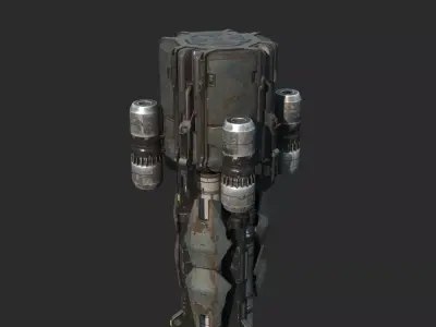Future Sci-Fi Space Rocket 3D model