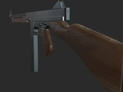 Thompson wooden gun 3D model