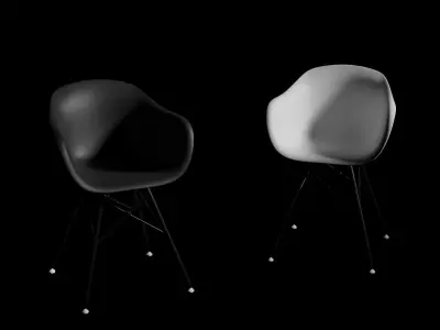 Plastic chair Free low-poly 3D model purchase