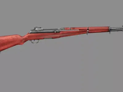 M1 Garand Rifle C127H Mauser Low-poly 3D Model Low-poly 3D model