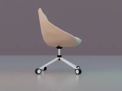 Office chair inspired by Ezy Low Chair of OFFECCT Free low-poly 3D model