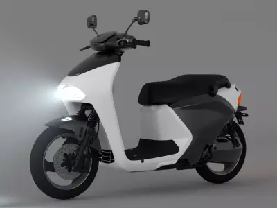 Electric vehicle Scooter Ebike moto ride motorcycle 3D model