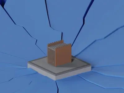 Low Poly Pixel Castle onstructor Free low-poly 3D model