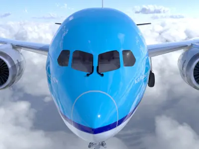 Boeing 787 Dreamliner high detailed model Low-poly 3D model