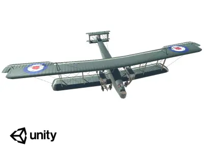 Airplane Handley  Low-poly 3D model