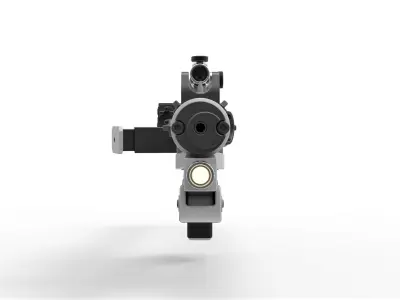 Blaster rifle F-11D with stock from Star Wars The Force Awakens 3D model