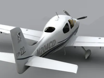 Cirrus SR22 Airplane 3D model