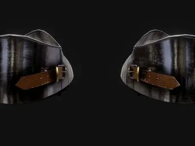 Medieval sabatons Low-poly 3D model