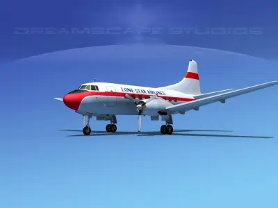 Martin 404  Lone Star Airlines 3D model
