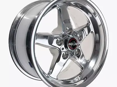 Race Star Industries Wheel Drag Star Polished 3D model