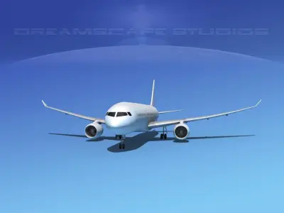 Boeing 787-9 Dreamliner SS Low-poly 3D model