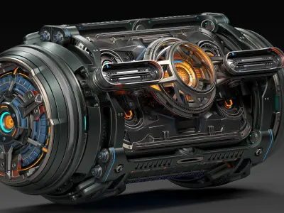 Sci-Fi Element Kitbash 3 of 6 3D model