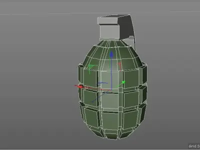 Grenade LP Low-poly 3D model