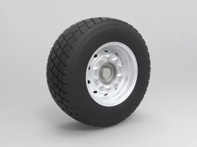Front wheel from truck 3D model