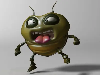 Cartoon Bug RIGGED Low-poly 3D model