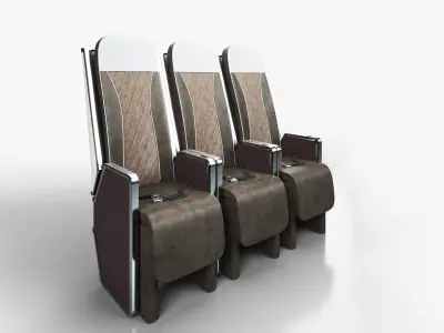 Passenger Seats All Classes - Economy - Business - First Class 3D Model Collection