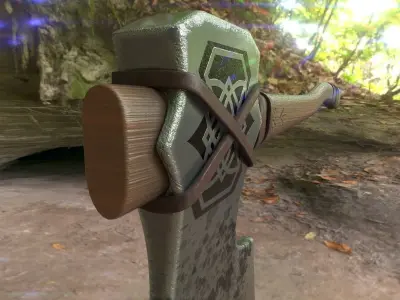 Battle Axe  Low-poly 3D model