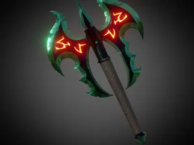 Axe Of Warrior Low-poly 3D model