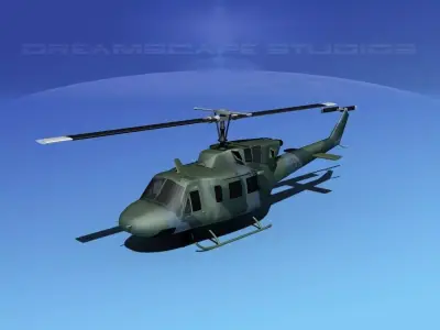 Bell UH-1N Air Force Rescue 3D model