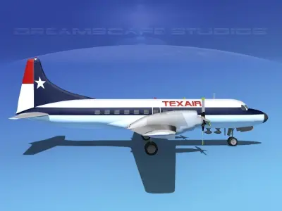Convair CV-580 Texair 3D model