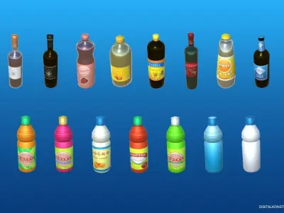 Food And Drink Package Low-poly 3D model