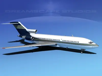 Boeing 727-100 Corporate Jet 6 3D model