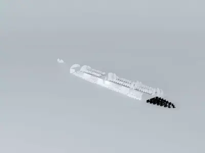 Boeing 747 1000 Interior Free 3D model