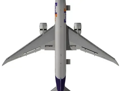 Boeing 777-200F FedEx 3D model