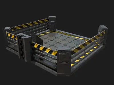 3D Lowpoly - SCIFI LIFT ELEVATOR Low-poly 3D model
